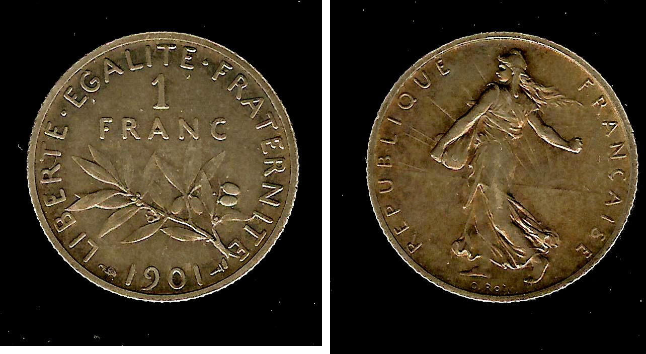 1 franc Semeuse 1901 SPL-